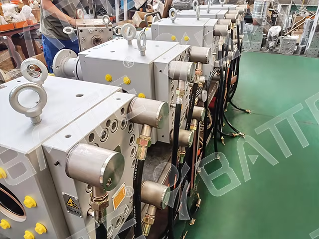 800-1000kg/h plastic extruder melt pump